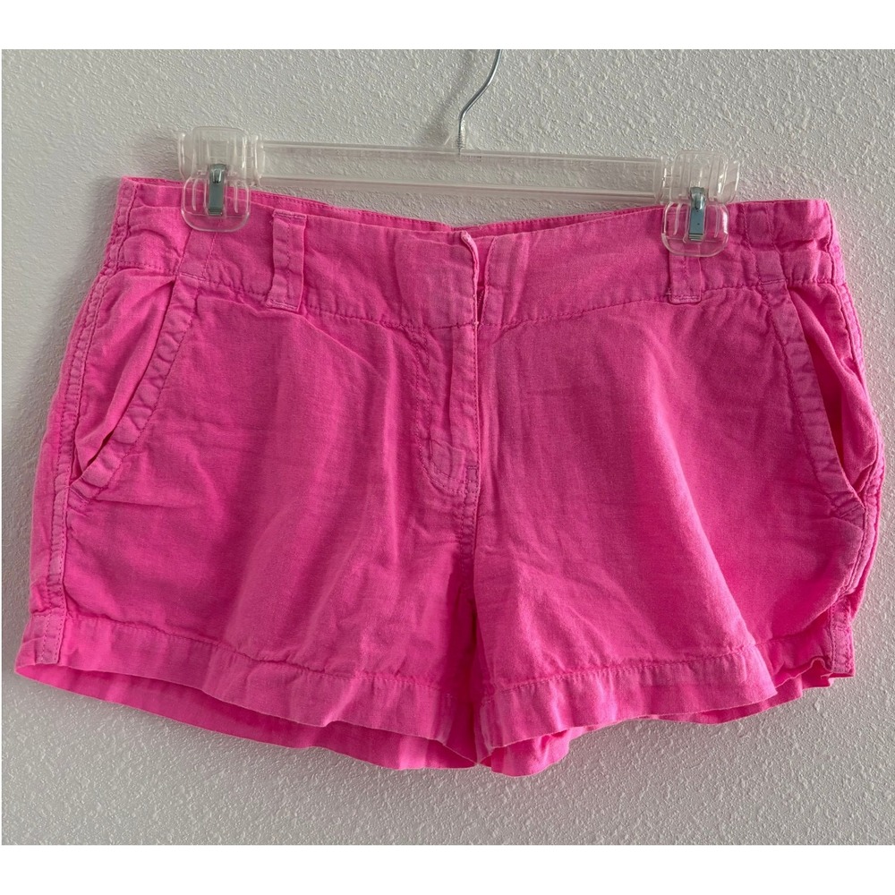 Vineyard Vines Shorts Womens 2 Pink 3" Linen Blend Preppy Resort Travel Beach